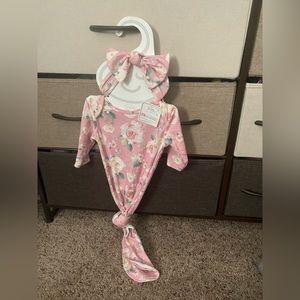 Pink floral knot gown